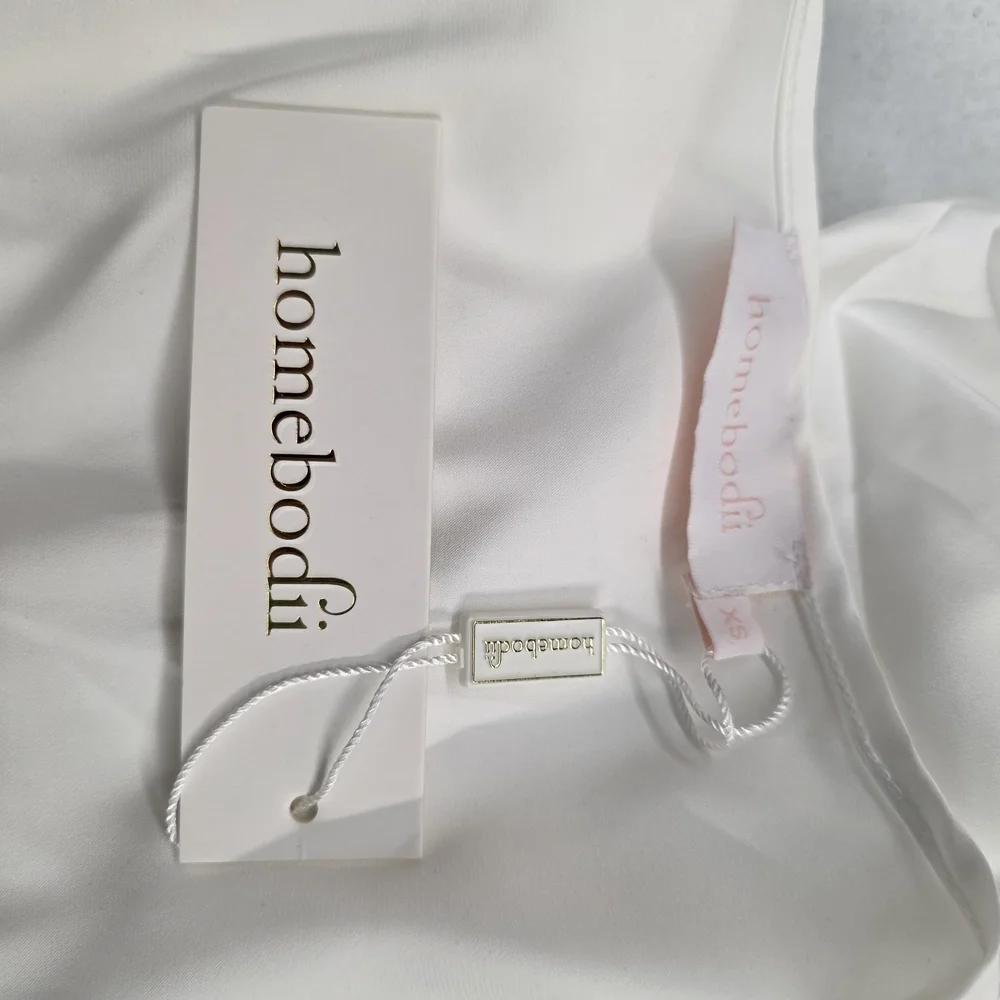 Homebodii Pricilla fringe Luxury White Satin Robe - Picture 15 of 16